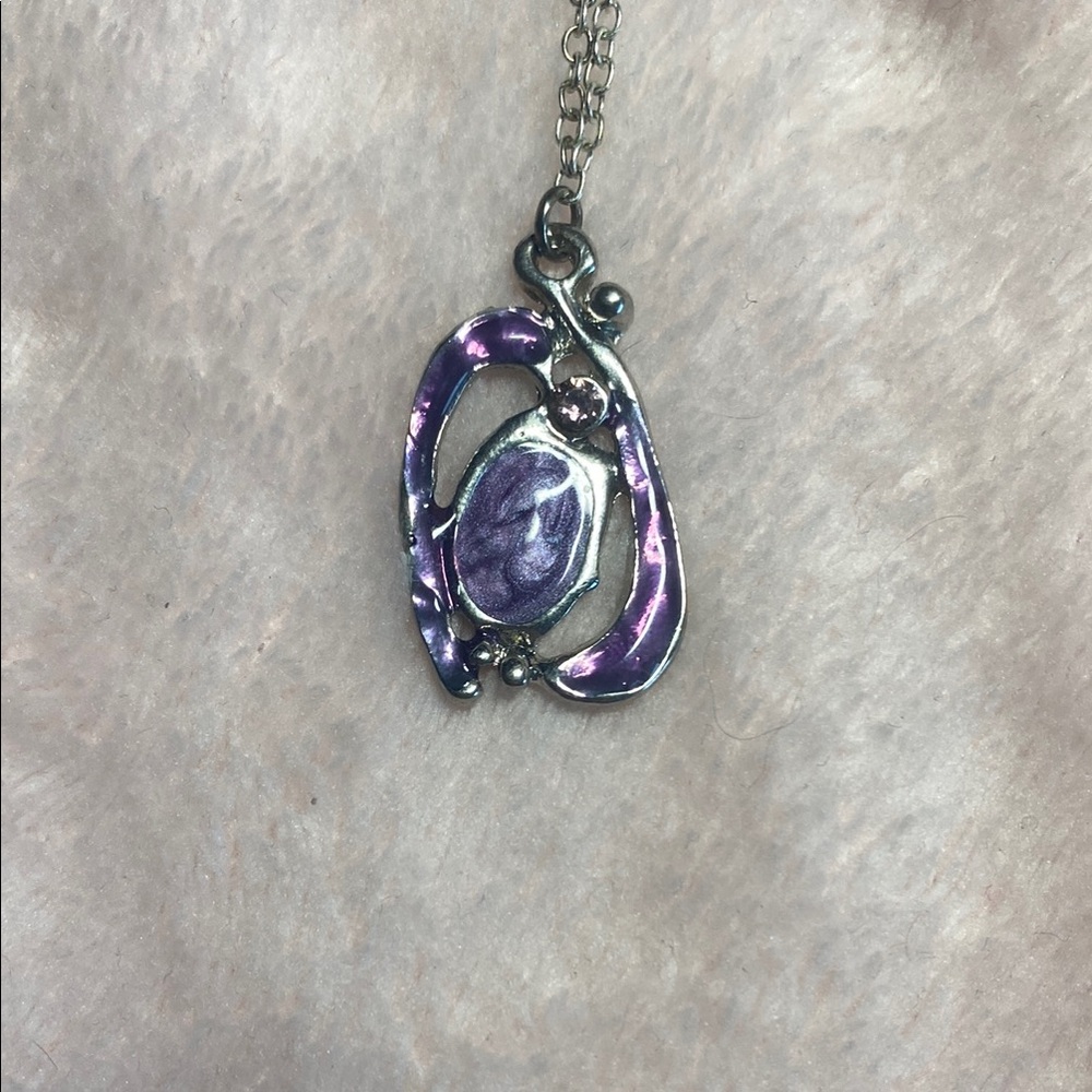 Elegant Purple Pendant Amethyst Necklace
